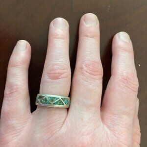 Turquoise Inlay Silver Ring